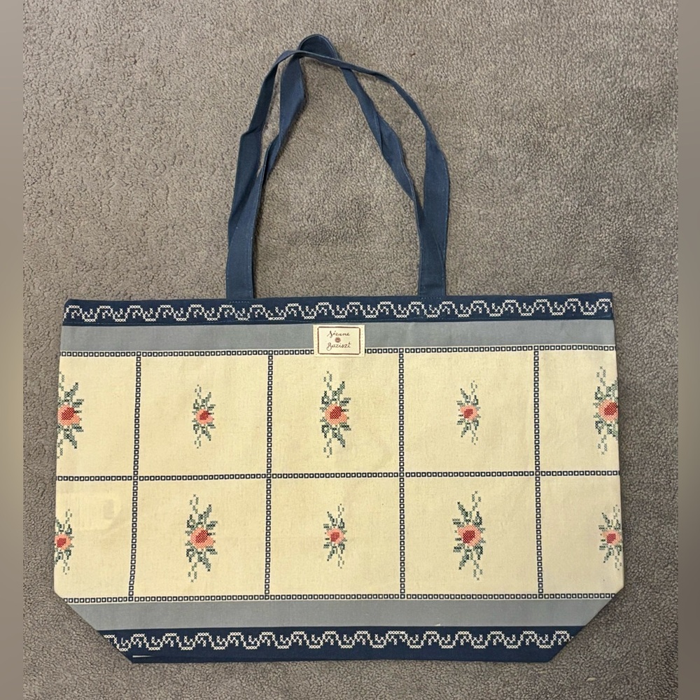NWOT Sézane Baziszt Collab Tote Bag 100% Cotton - Picture 2 of 2